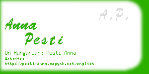 anna pesti business card